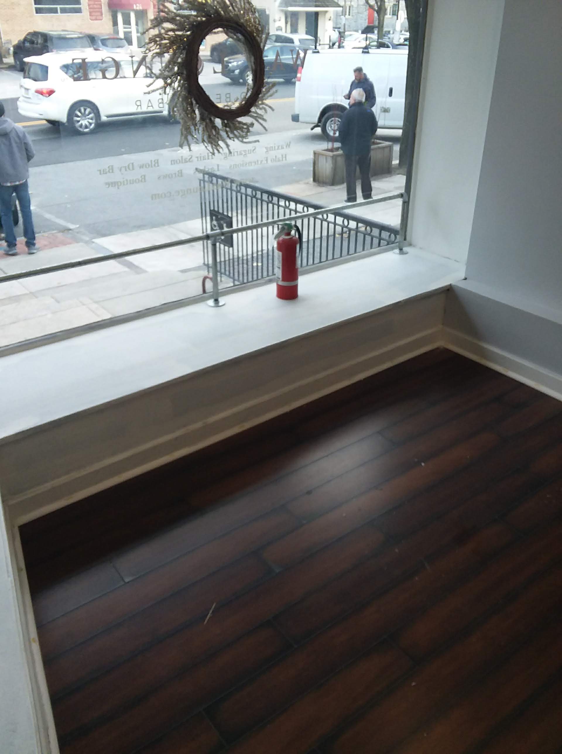 interior window ledge featuring newly painted trim throughout